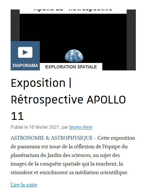 Exposition Rétrospective Apollo 11